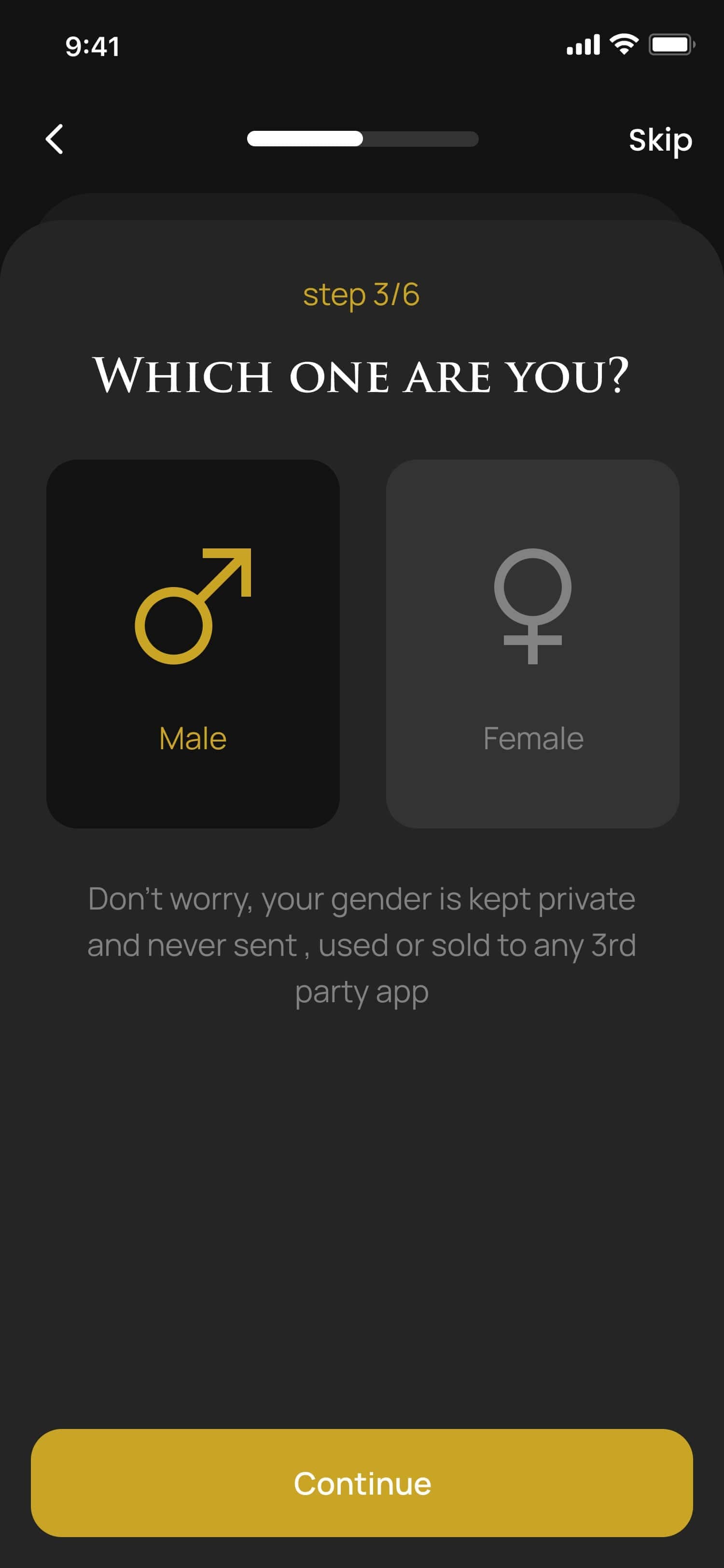 Screens 3.4Gender