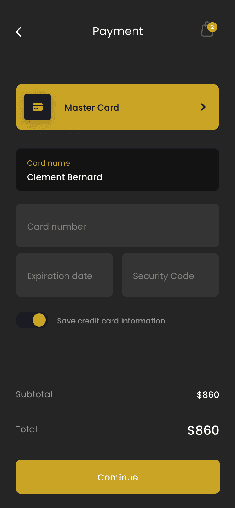 Screens Payment