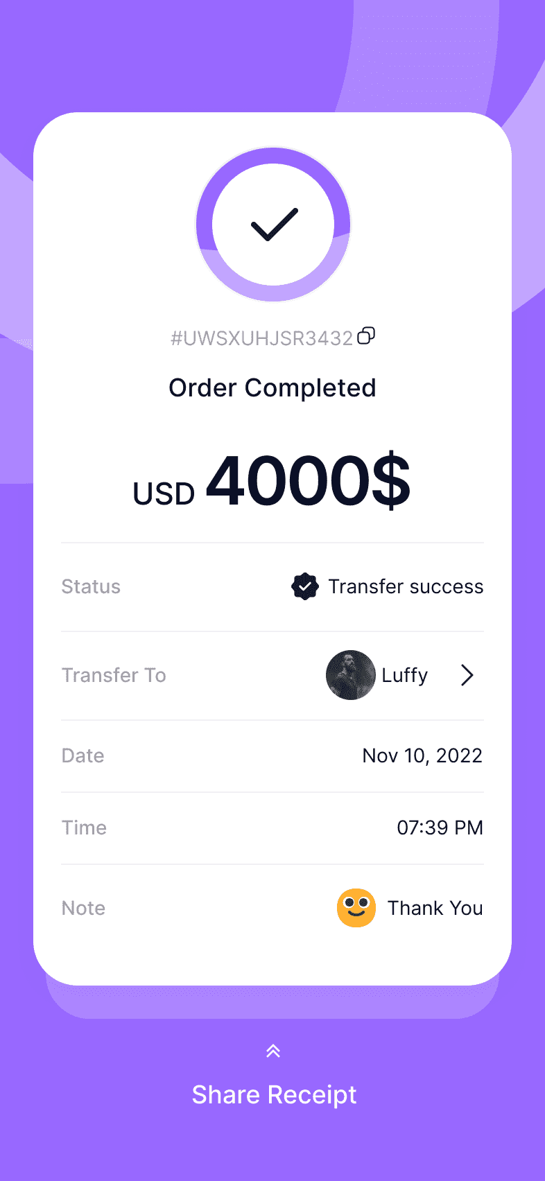 Screens Card Transaction Detail