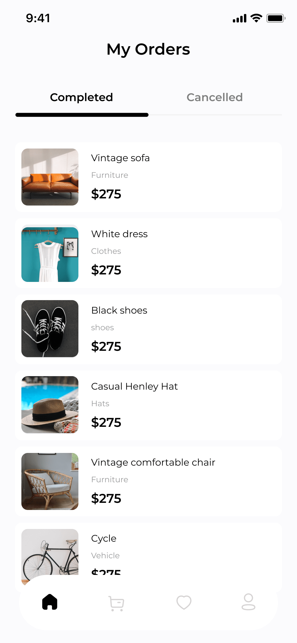 Screens My Orders