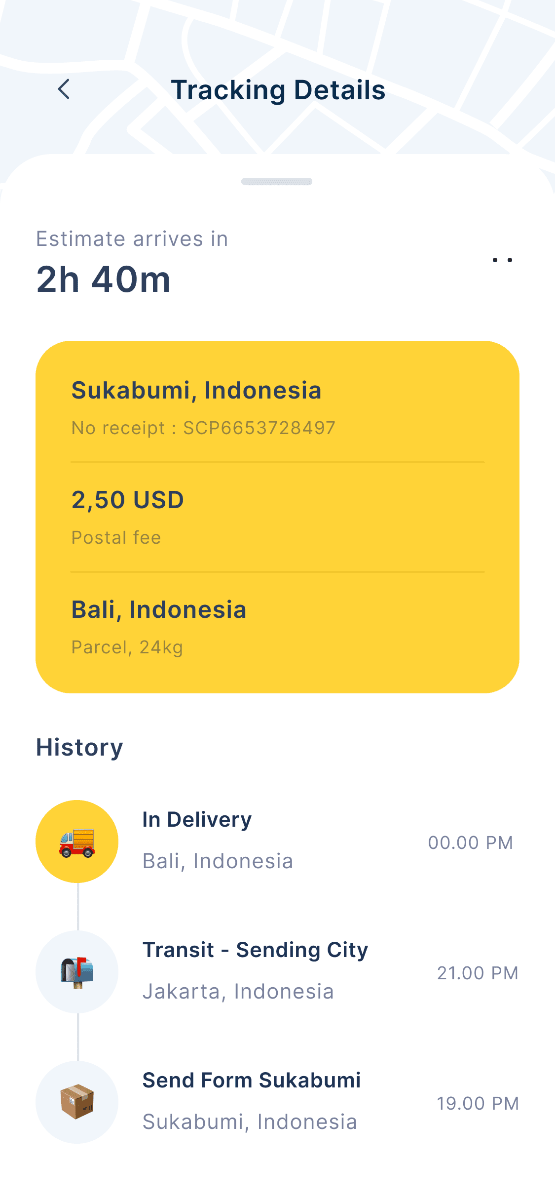 Screens Tracking Detail Screen Swipe Up