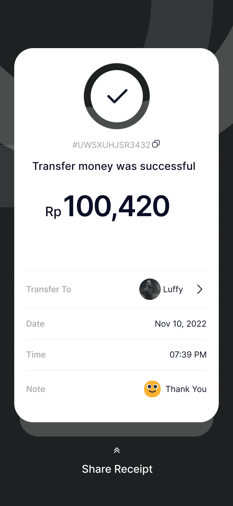 Screens Card Transaction Detail